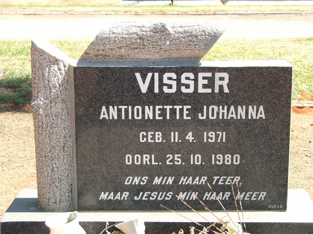 VISSER Antionette Johanna 1971-1980