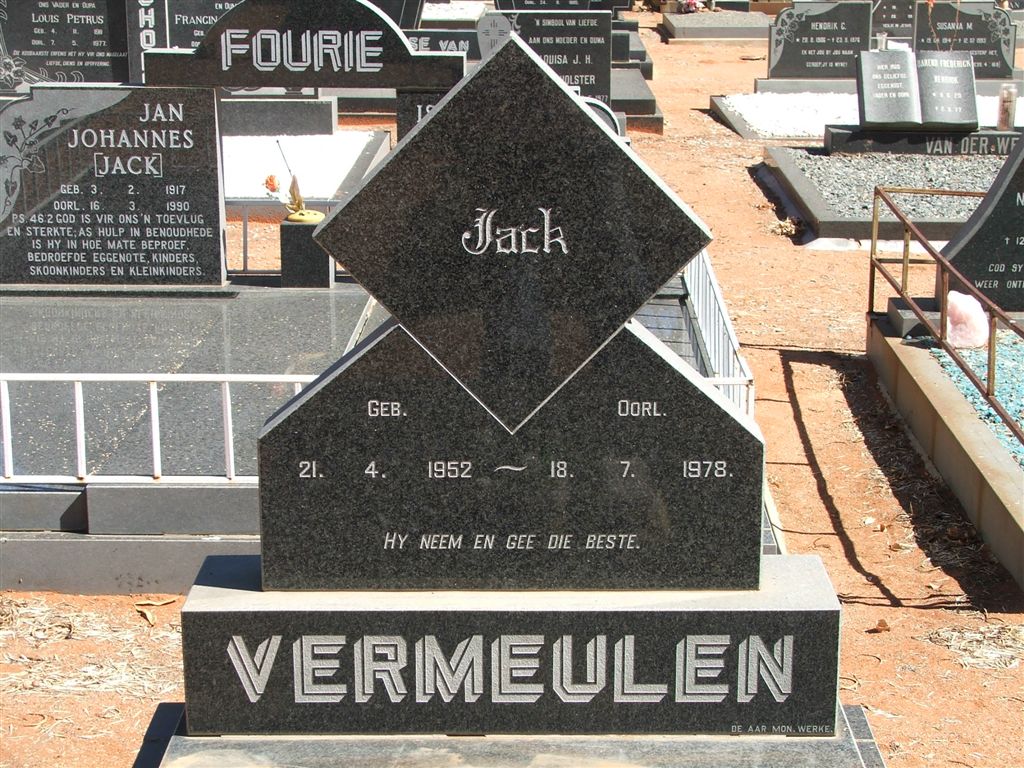 VERMEULEN Jack 1952-1978