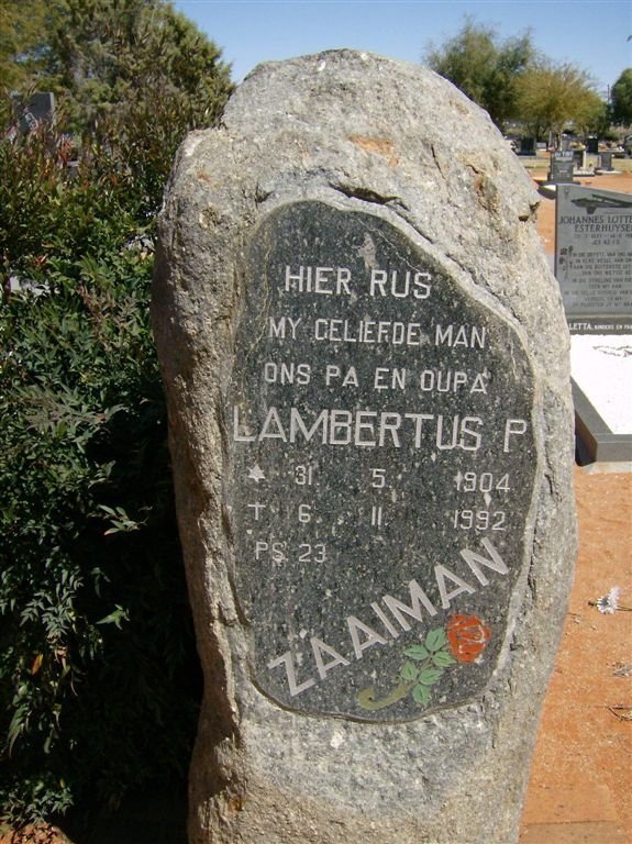 ZAAIMAN Lambertus P. 1904-1992
