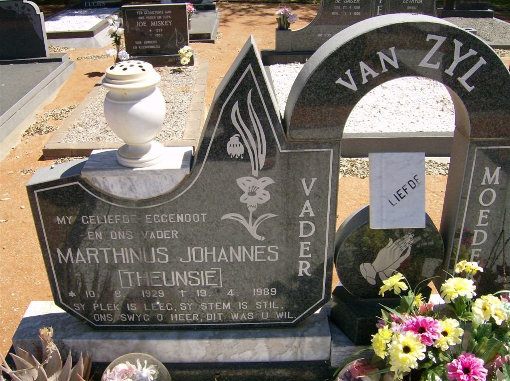 ZYL Marthinus Johannes, van 1929-1989