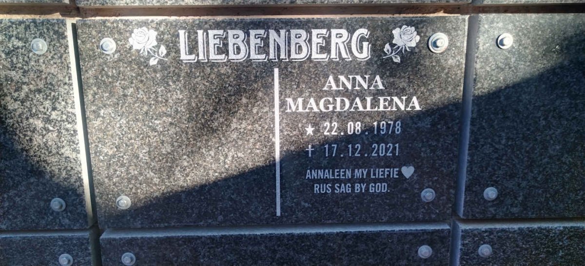 LIEBENBERG Anna Magdalena 1978-2021