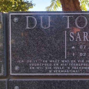TOIT Saretta, du 1963-2016