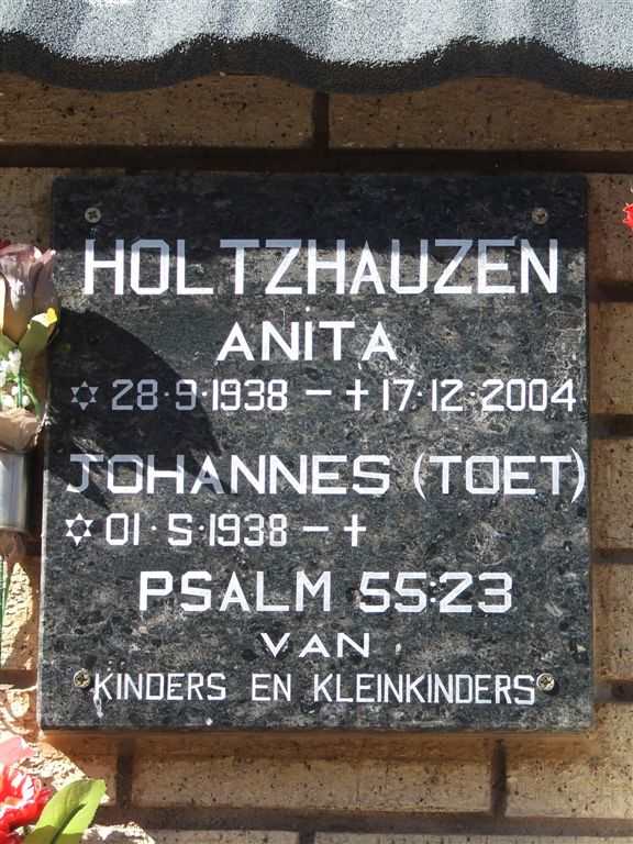 HOLTZHAUZEN Johannes 1938- &amp; Anita 1938-2004