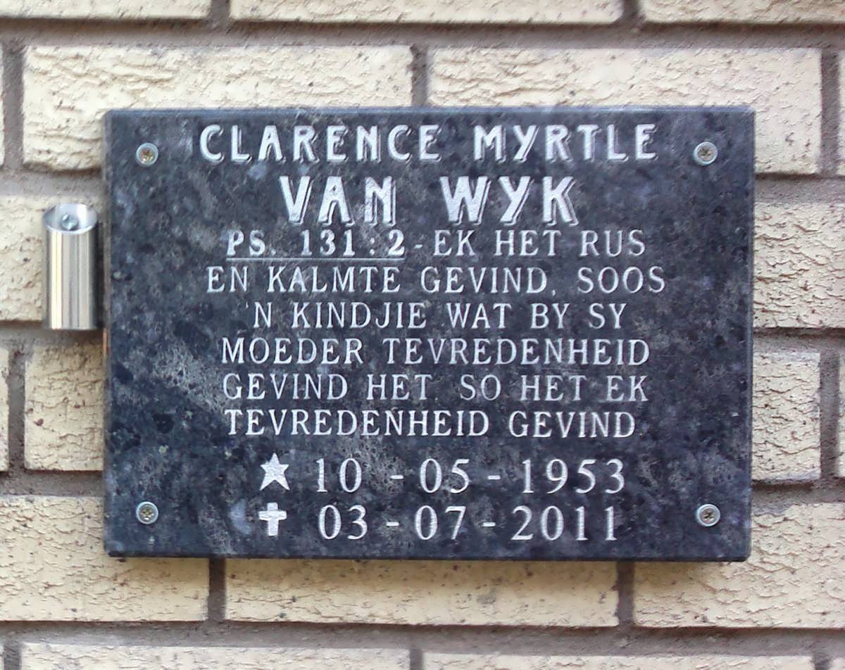 WYK Clarence Myrtle, van 1953-2011