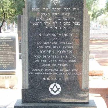 KOWEN Joseph -1955