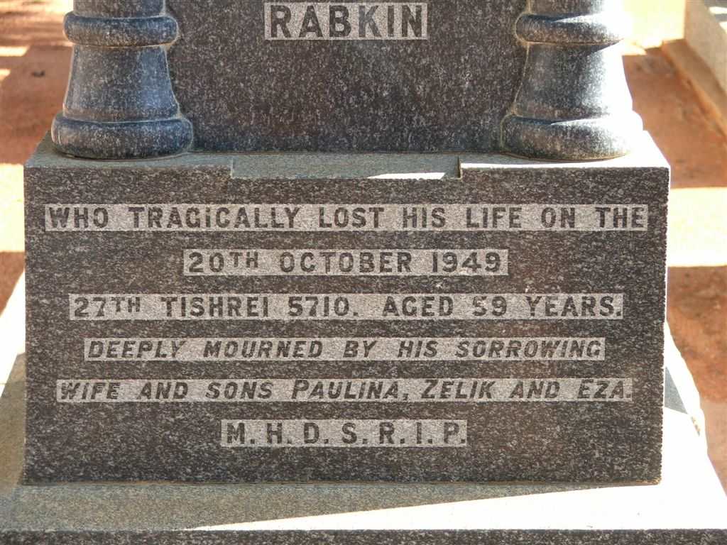 RABKIN Tevia -1949