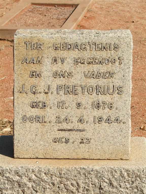 PRETORIUS J.G.J. 1876-1944