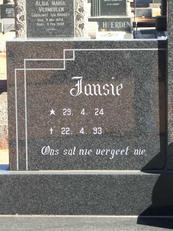 PEPLER Jansie 1924-1993