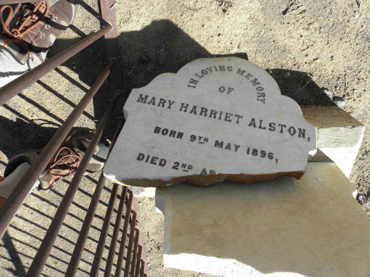 ALSTON Mary Harriet 1896-1898