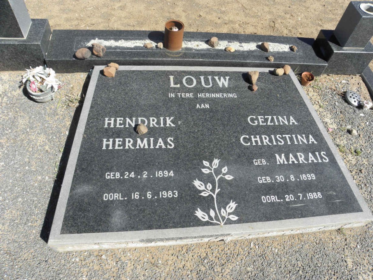 LOUW Hendrik Hermias 1894-1983 &amp; Gezina Christina MARAIS 1899-1988