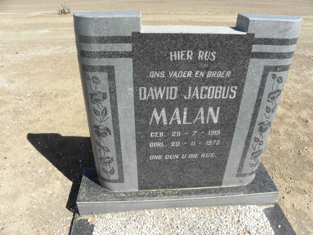 MALAN Dawid Jacobus 1919-1972