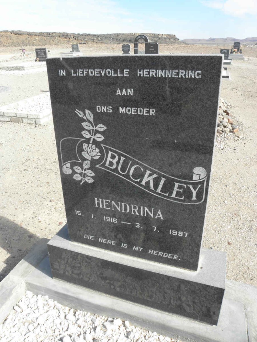 BUCKLEY Hendrina 1916-1987