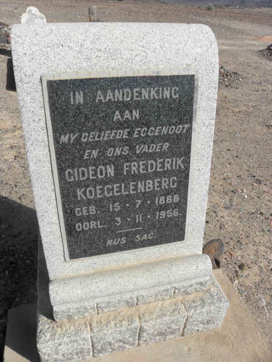 KOEGELENBERG Gideon Frederik 1888-1956