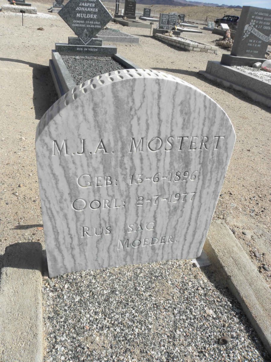 MOSTERT M.J.A. 1896-1977