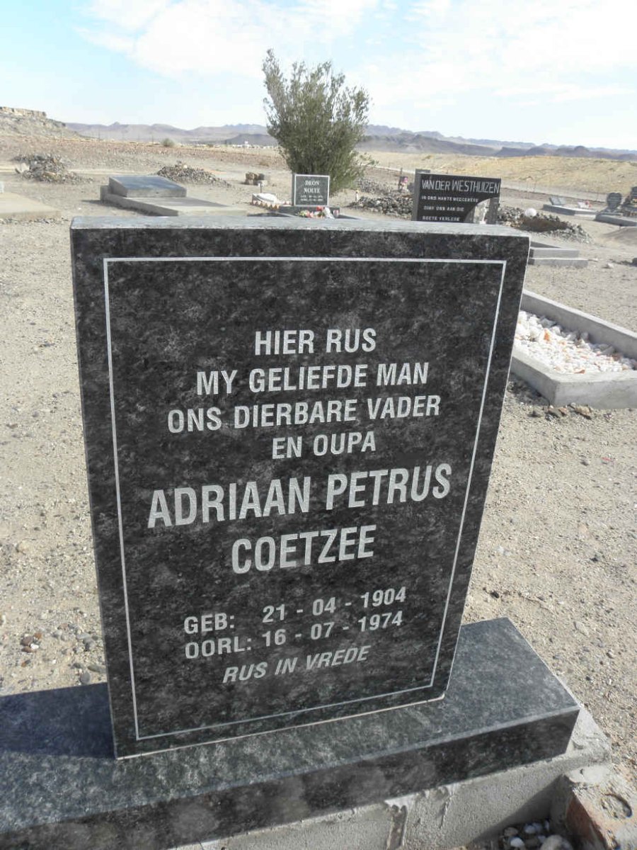 COETZEE Adriaan Petrus 1904-1974