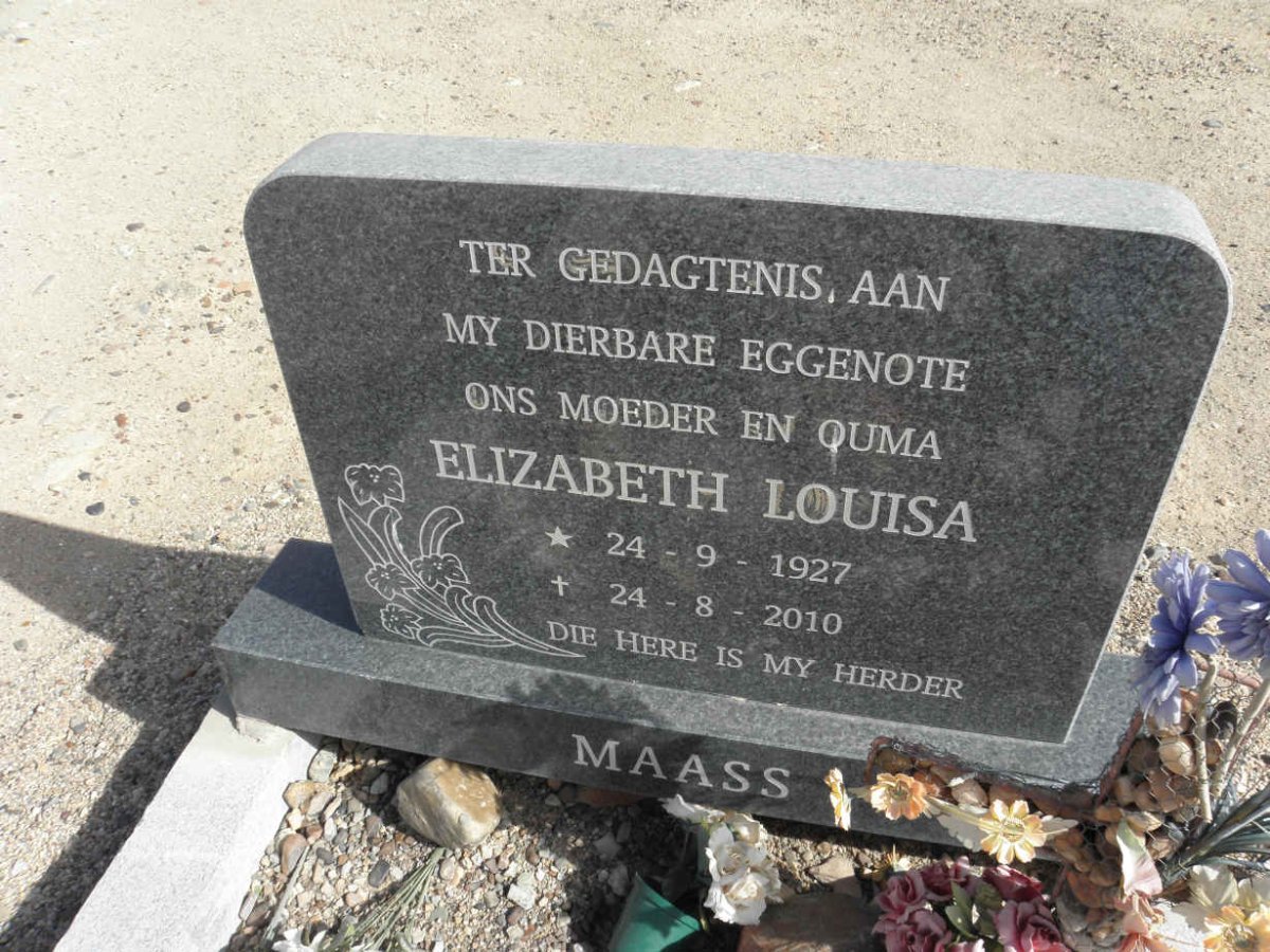 MAASS Elizabeth Louisa 1927-2010
