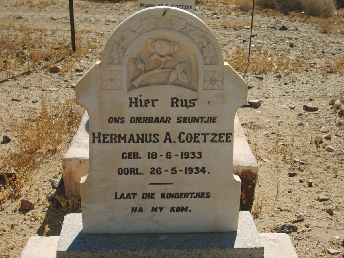 COETZEE Hermanus A. 1933-1934