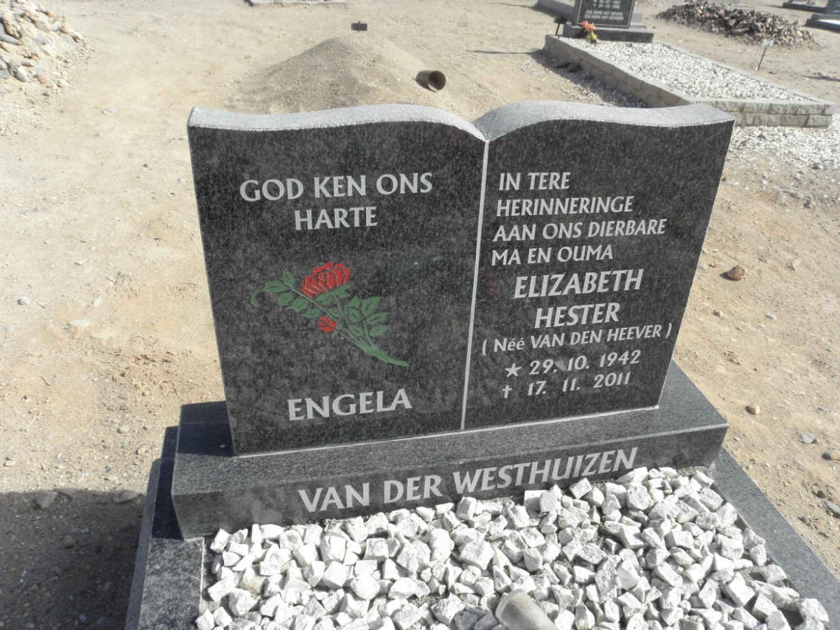 WESTHUIZEN Elizabeth Hester, van der nee VAN DEN HEEVER 1942-2011