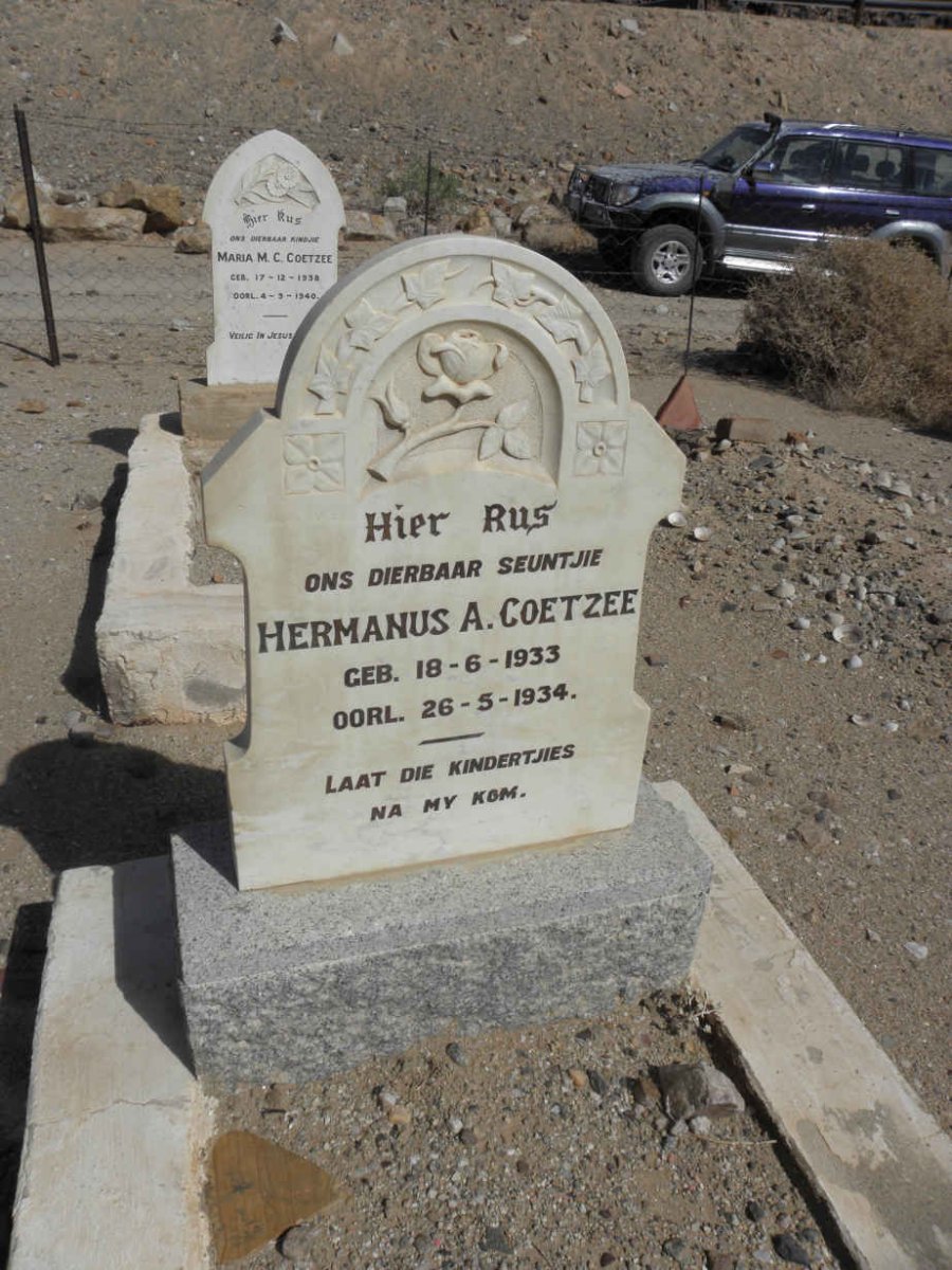 COETZEE Hermanus A. 1933-1934