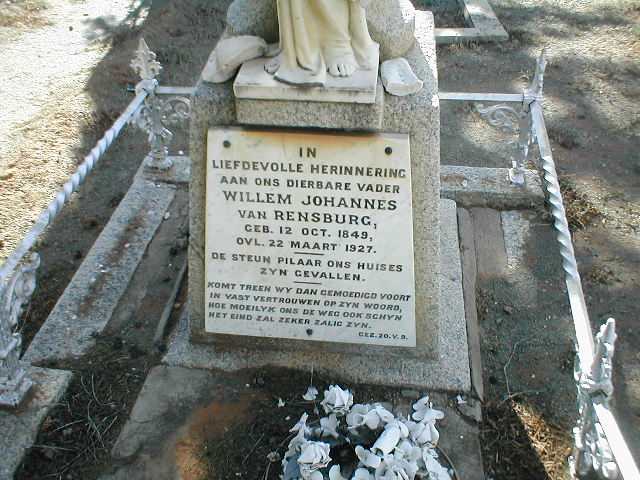 RENSBURG Willem Johannes, van 1849-1927