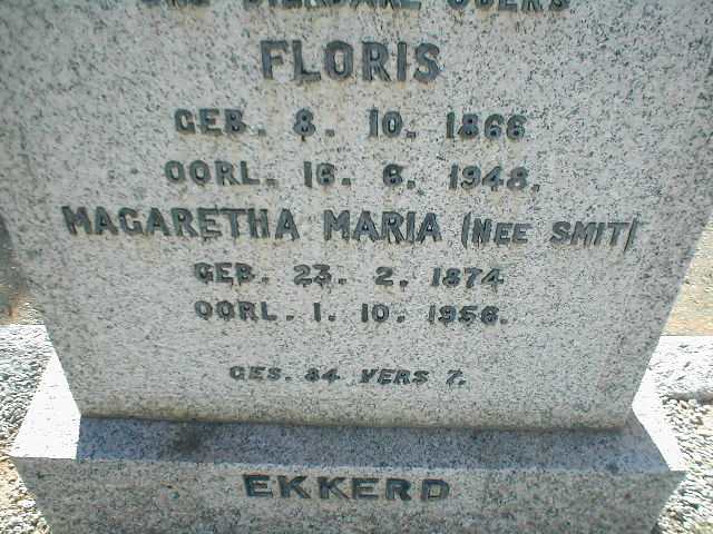 EKKERD Floris 1866-1948 &amp; Magaretha Maria SMIT 1874-1956