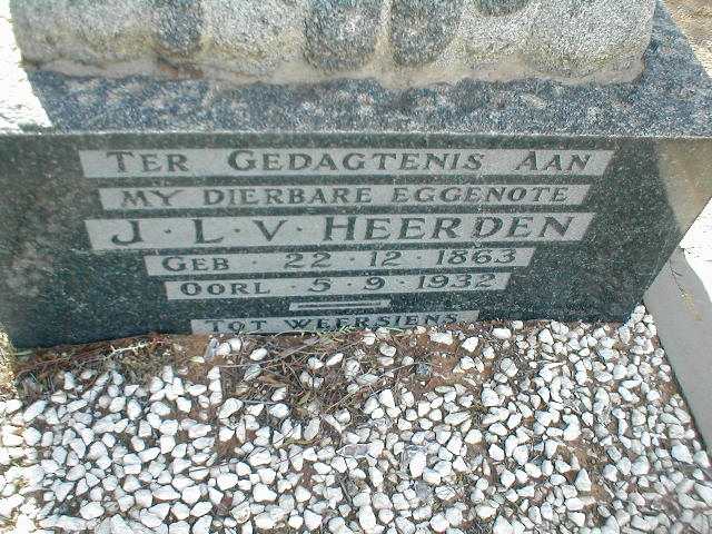 HEERDEN J.L., v. 1863-1932