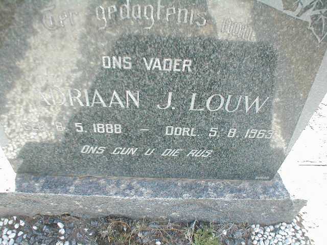 LOUW Adriaan J. 1888-1969