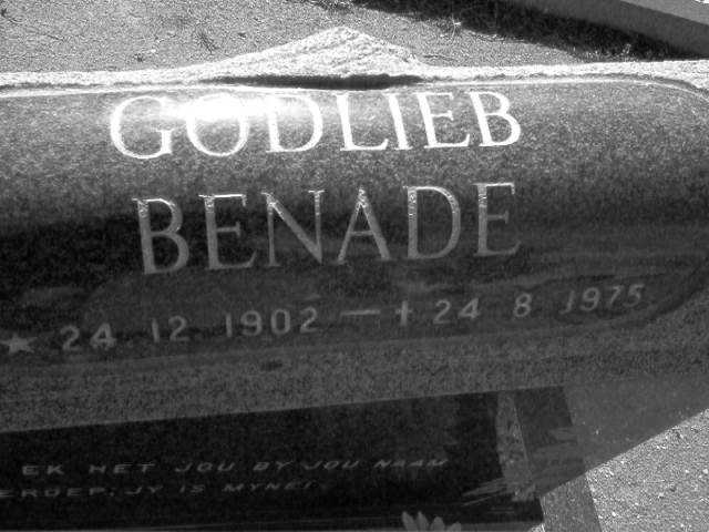 BENADE Godlieb 1902-1975