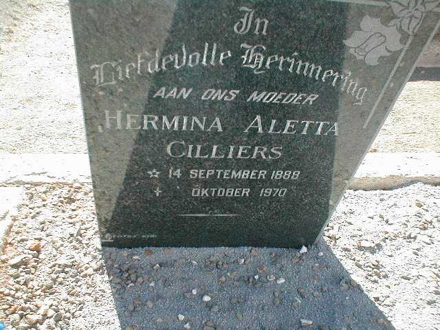 CILLIERS Hermina Aletta 1888-1970