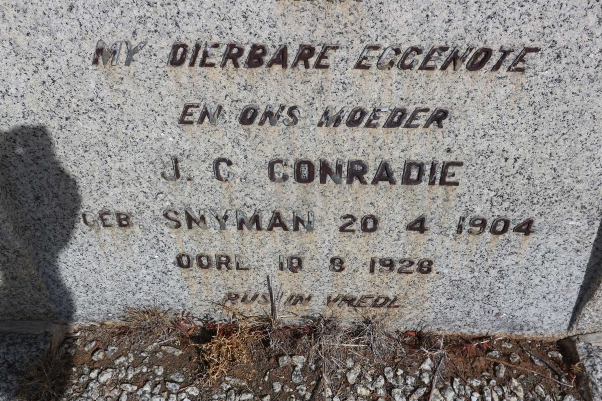CONRADIE J.C. 1904-1928