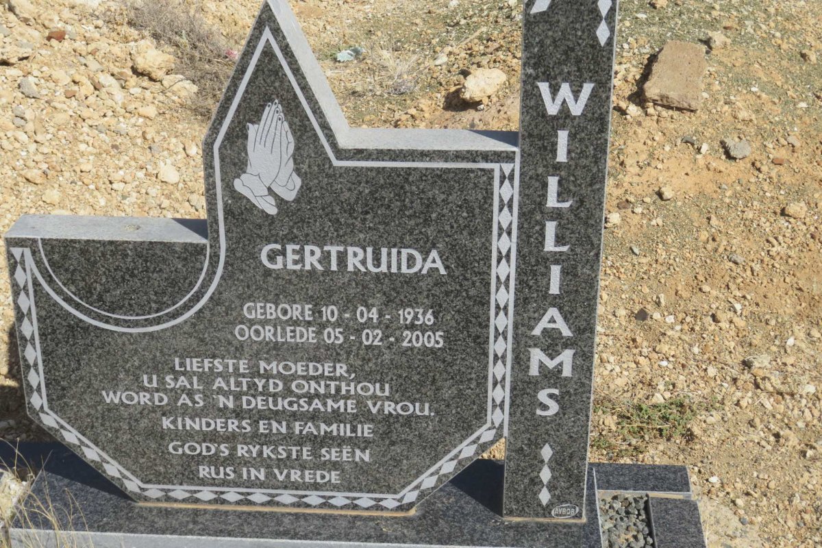 WILLIAMS Gertruida 1936-2005
