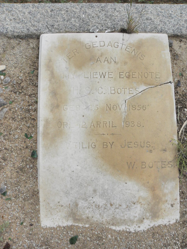 BOTES H.S.C. 1856-1938