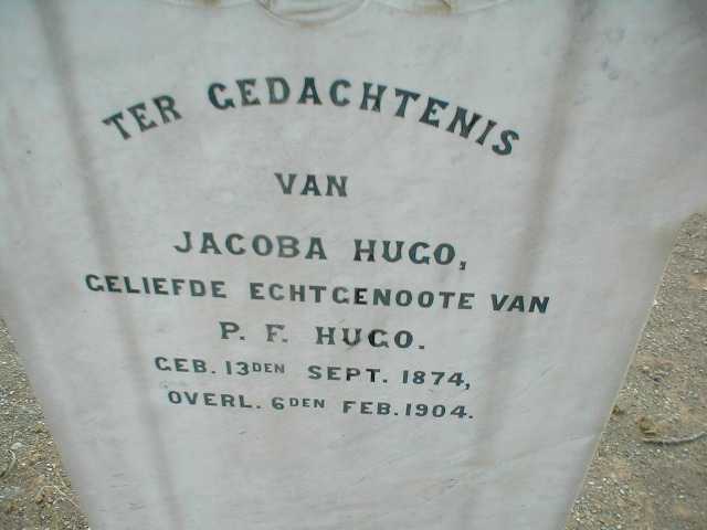 HUGO Jacoba 1874-1904