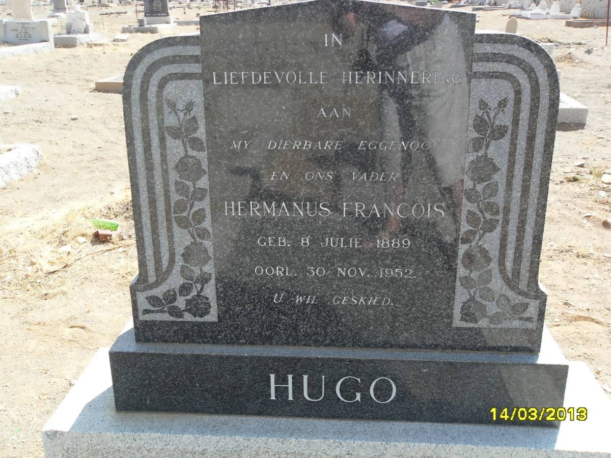 HUGO Hermanus Francois 1889-1952