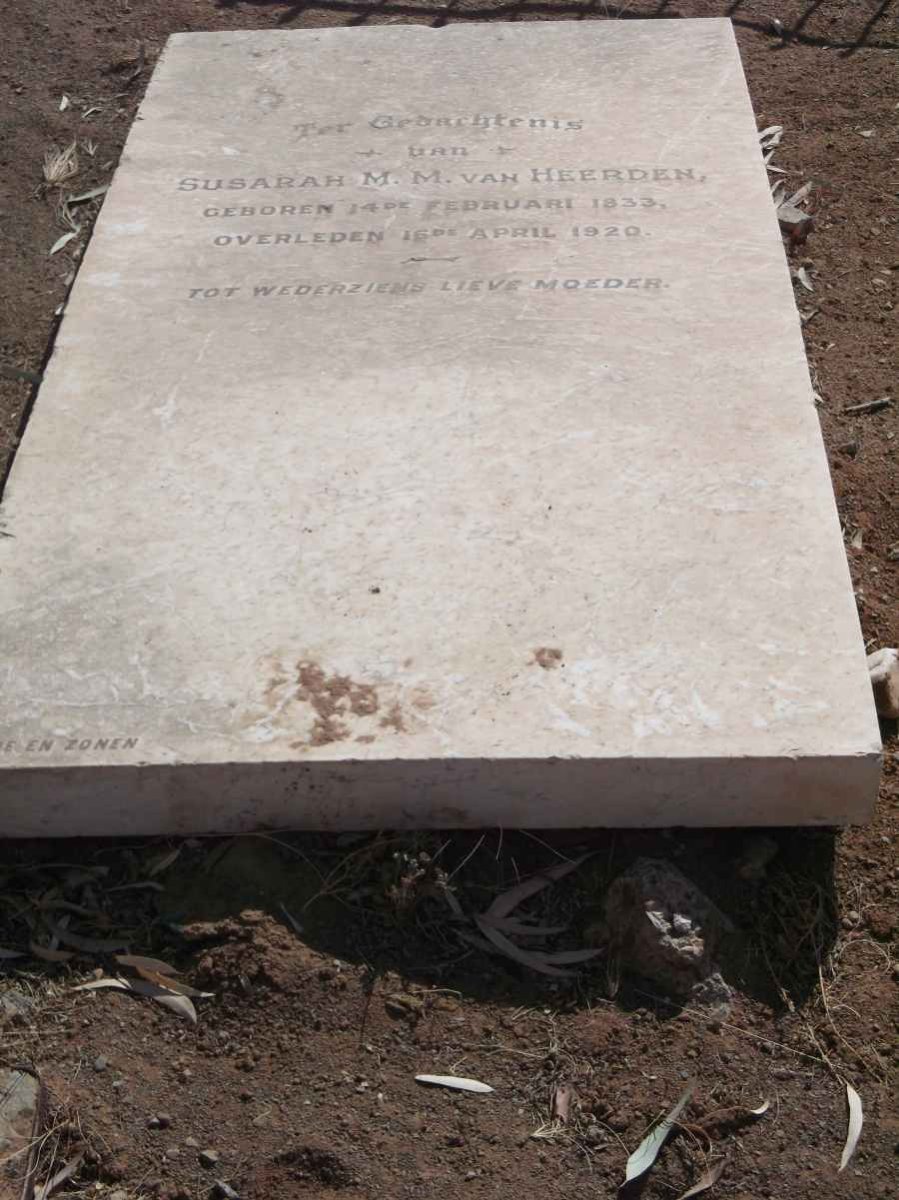 HEERDEN Susarah M.M., van 1833-1920