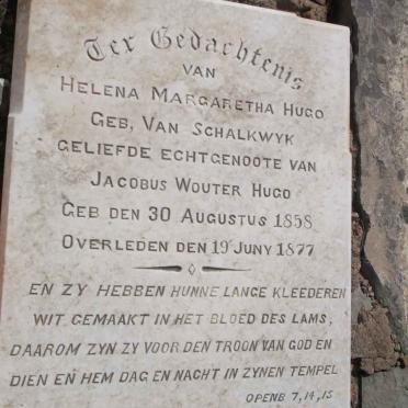 HUGO Helena Margaretha nee VAN SCHALKWYK 1858-1877