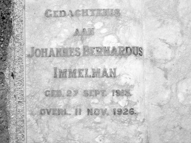 IMMELMAN Johannes Bernardus 1913-1926