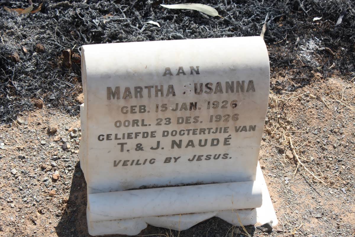 NAUDE Martha Susanna 1926-1926
