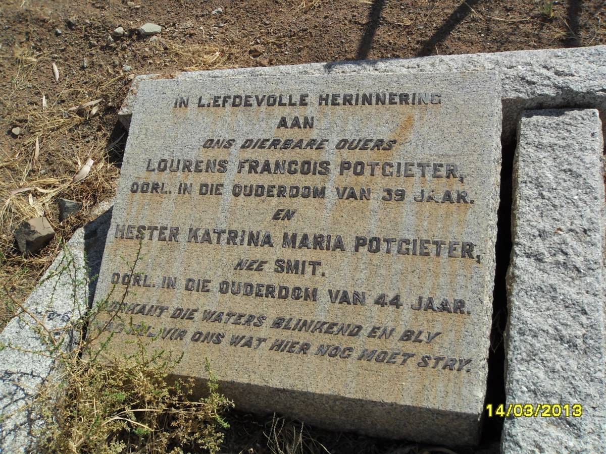 POTGIETER Lourens Francois &amp; Hester Katrina Maria SMIT