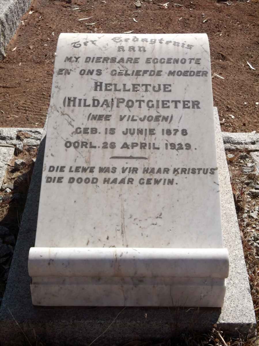 POTGIETER Helletje nee VILJOEN 1878-1929