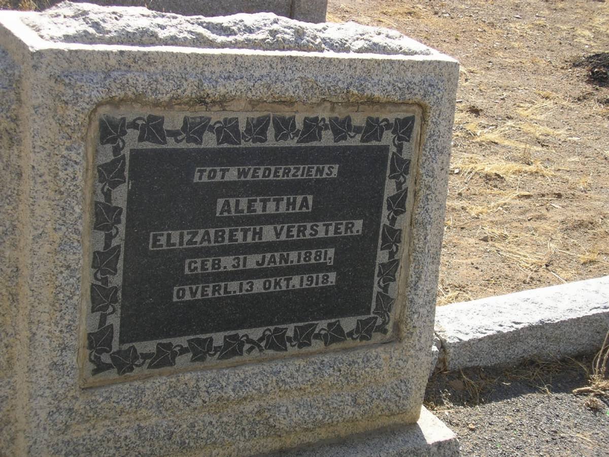 VERSTER Aletta Elizabeth 1881-1918