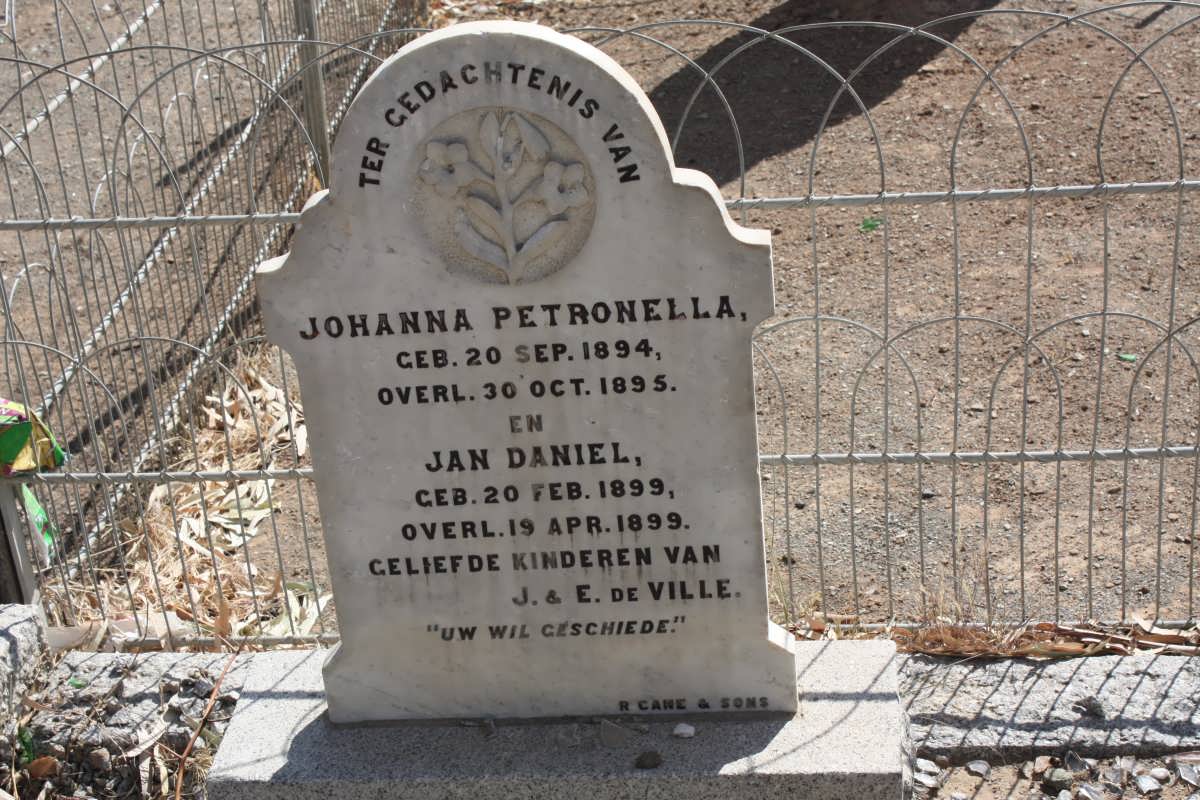 VILLE Johanna Petronella, de 1894-1895 :: VILLE Jan Daniel, de 1899-1899