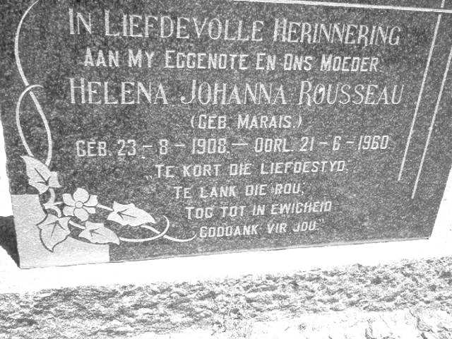 ROUSSEAU Helena Johanna nee MARAIS 1908-1960
