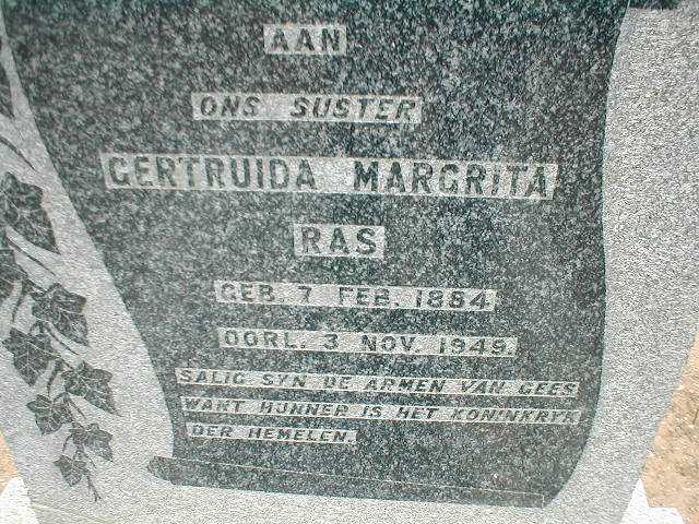 RAS Gertruida Margrita 1884-1949