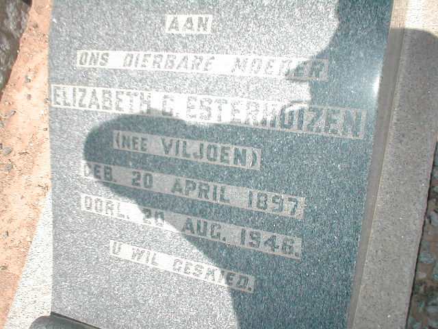 ESTERHUIZEN Elizabeth G. nee VILJOEN 1897-1946