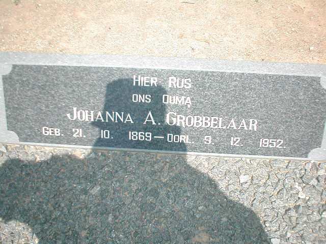 GROBBELAAR Johanna A. 1869-1952