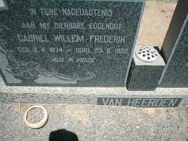 HEERDEN Gabriel Willem Frederik, van 1874-1959