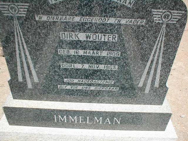 IMMELMAN Dirk Wouter 1906-1963