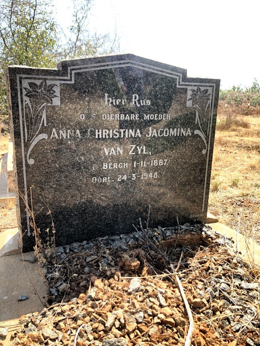 ZYL Anna Christina Jacomina, van 1887-1948