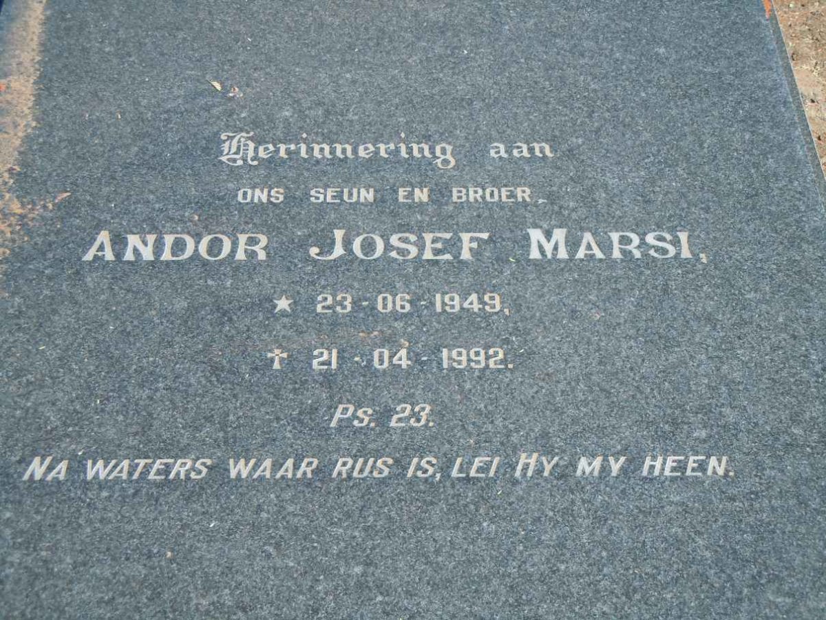 MARSI Andor Josef 1949-1992